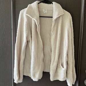Cloud knit zip up sweater